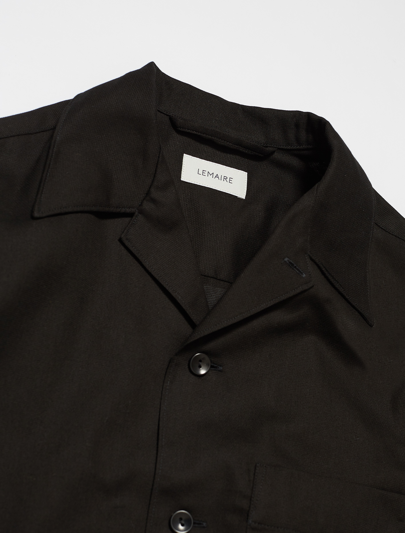 Lemaire Short Sleeve Shirt in Black | Voo Store Berlin | Worldwide Shipping