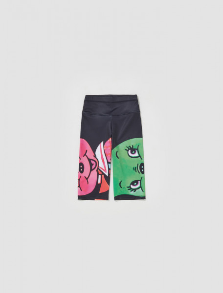 Chopova Lowena - Neon Smile Lycra Shorts in Black - 5112
