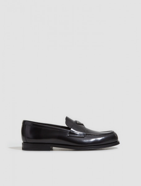 Prada - Men's Brushed Leather Loafers in Black - 2DB209_055_F0002