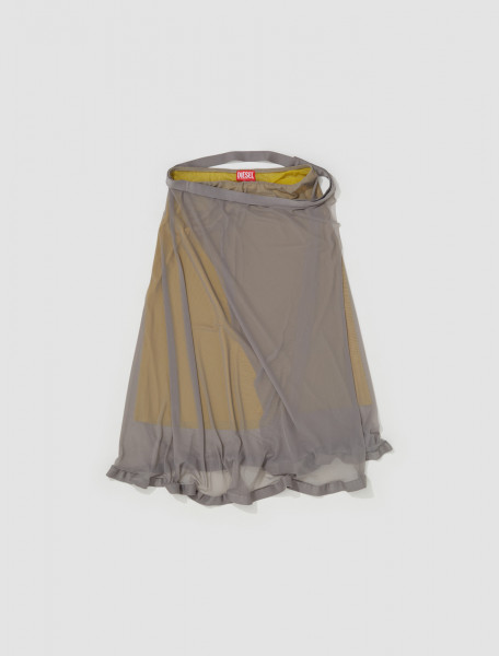 Diesel - Wrap Mesh Skirt in Cool Grey - A11016-0CKAS