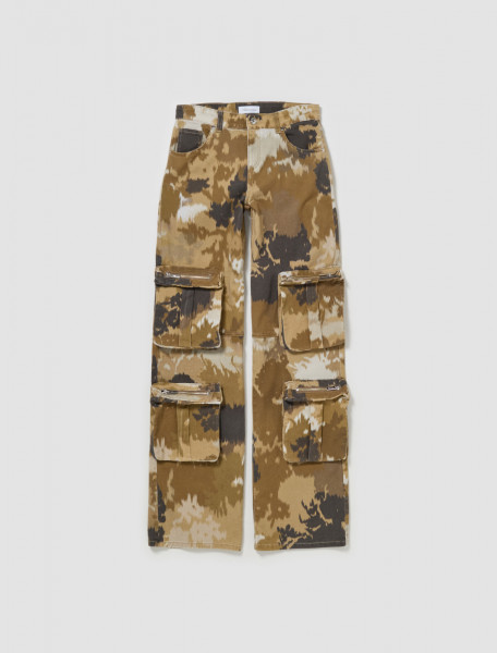 Blumarine - Chiné Camouflage Print Cargo Pants in Camoscio - 2J130A-D5579