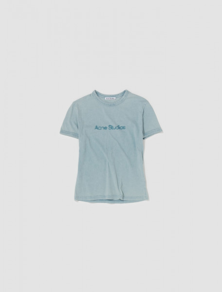 Acne Studios - Blurred Logo T-Shirt in Powder Blue - AL0353-AQO10