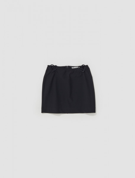 Nensi Dojaka - Mini Skirt with Hip Heart Detail in Black - NDSS23-SKT020
