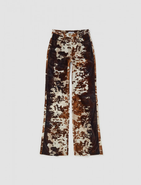 Acne Studios - Cow Print Trousers in Light Brown - AK0691-ADV0