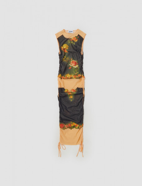 Jean Paul Gaultier - "Fleurs Petit Grand" Dress in Beige & Black - 23 12-F-RO056-T525-6800