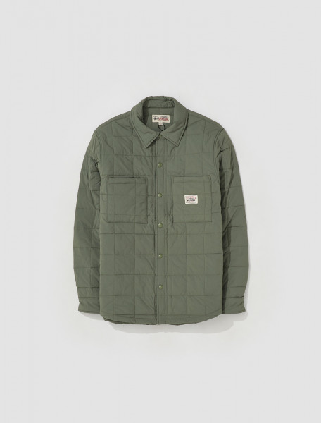STÜSSY   QUILTED FATIGUE SHIRT IN GREEN   1110250