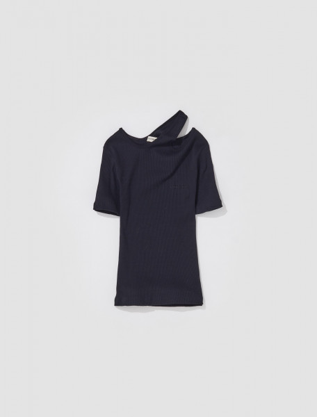 Y Project - Classic Double Collar T-Shirt in Black - TS69-S24-J108-BLACK