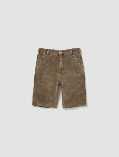 Our Legacy - Joiner Shorts in Brown Enzyme Splatter Cord - M2245JB