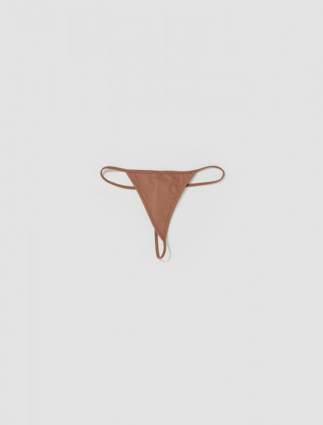 GUESS USA - Metal Triangle Thong in Roasted Almond - W2BZ01KBBA0-A119
