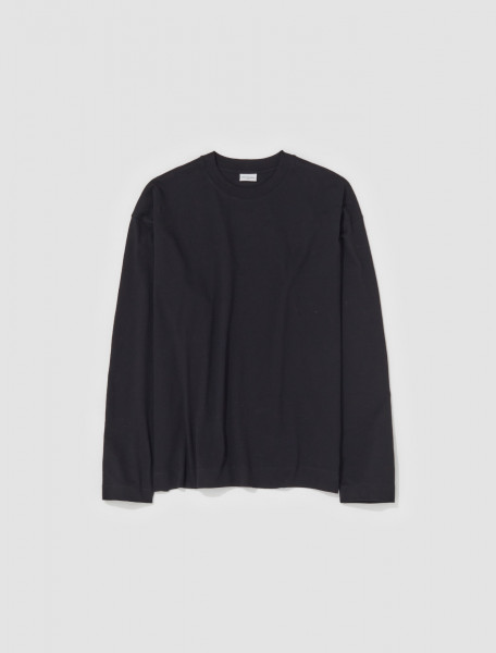 Dries Van Noten - Oversized Long Sleeve T-Shirt in Black - 232-021115-7602-900
