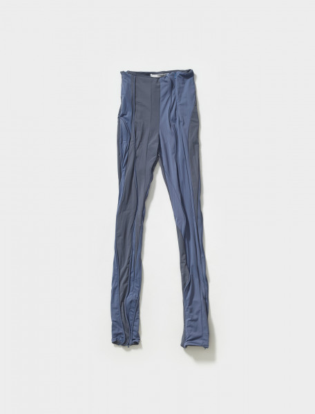 AW21BENI MAINLINE BENI TWO TONE LYCRA PANELLED TROUSERS IN BLUE