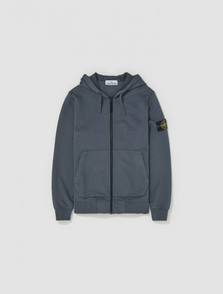 Stone Island - Full-zip Hooded Sweatshirt in Lead Grey - 7915642