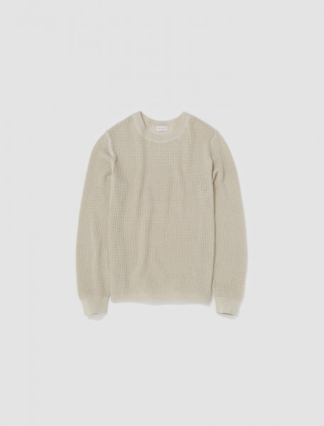 Dries Van Noten - Mesh Knit Sweater in Ecru - 232-021200-7700-005