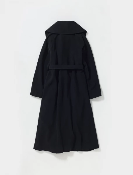 Marques Almeida Oversized Wool Coat In, Toddler Trench Coat Black And White Piping