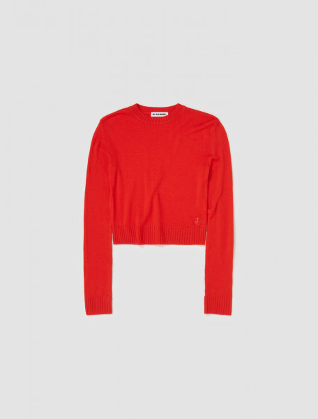 Jil Sander - Wool Sweater in Bright Red - J40GP0045_J14524_624