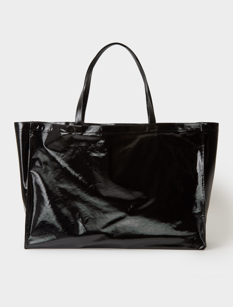 Acne Studios Coated Cotton Tote Bag in Black | Voo Store Berlin ...