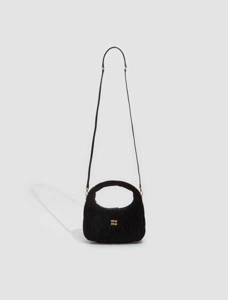 Miu Miu - Wander Hobo Bag in Black - 5BC125_2EOM_F0002