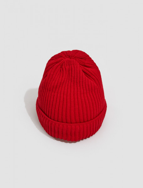 ALASKA RIBBED 1000664 KNIT BEANIE IN RED