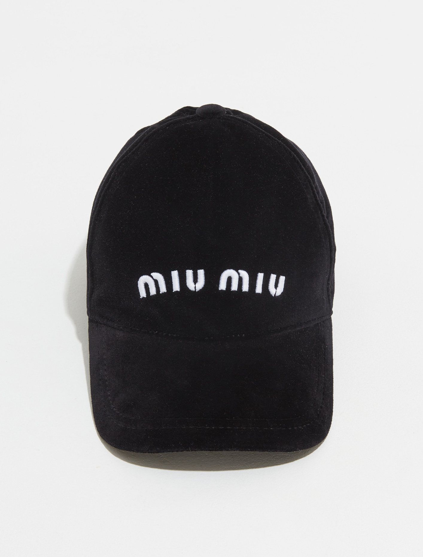 Miu Miu Velvet Baseball Cap in Black | Voo Store Berlin 