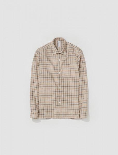 ANOTHER ASPECT   SHIRT 4.0 IN BEIGE AND BROWN STRIPES   100500_100