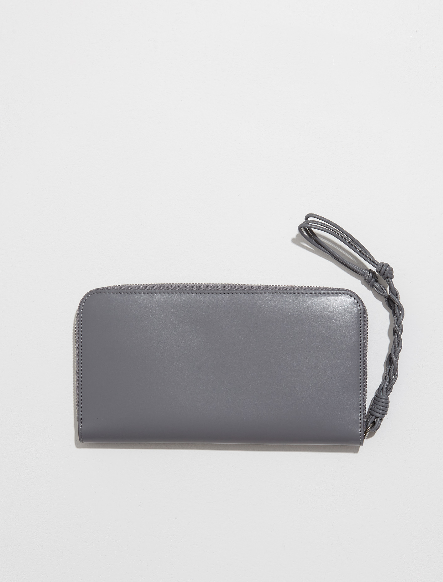 Jil Sander Medium Zip Around Wallet in Grey