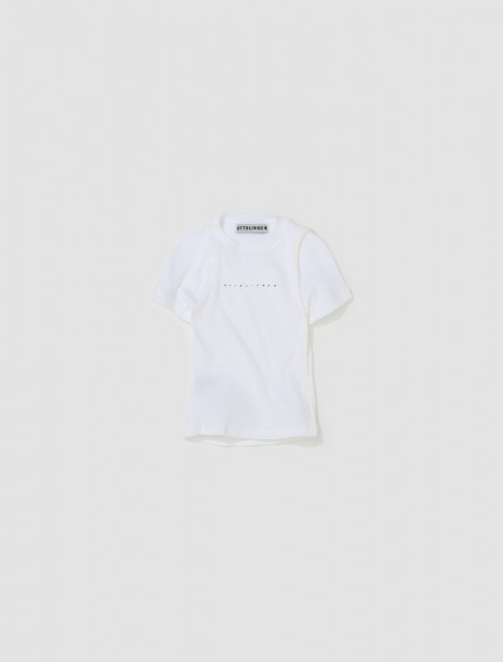 Ottolinger - Deconstructed Rib T-Shirt in White - 407204