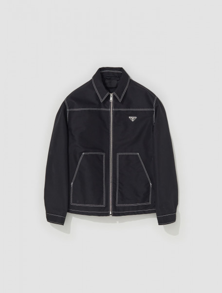 Prada - Topstitched Jacket in Black - SGC278_ 11HJ_F0002