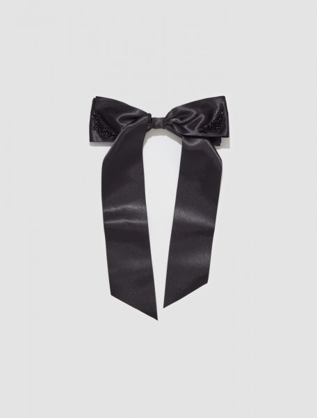 Simone Rocha - Embellished Bow Hairclip in Black - BOW1_1009