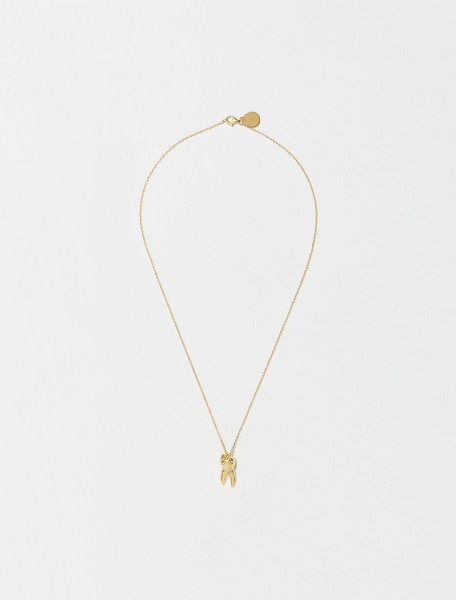 SIMONE ROCHA   SINGLE GOLD TOOTH NECKLACE IN GOLD   NKS26 0905