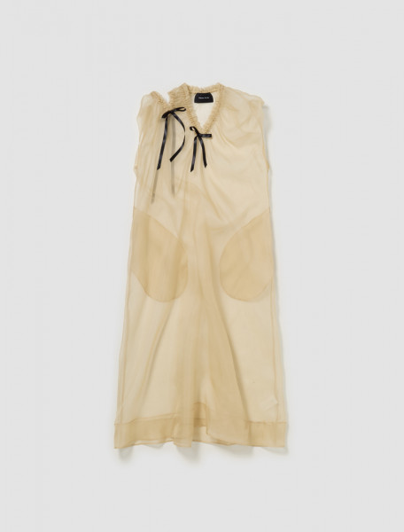 Simone Rocha - Shoulder Bite Sack Dress in Biscuit - 7253_0360