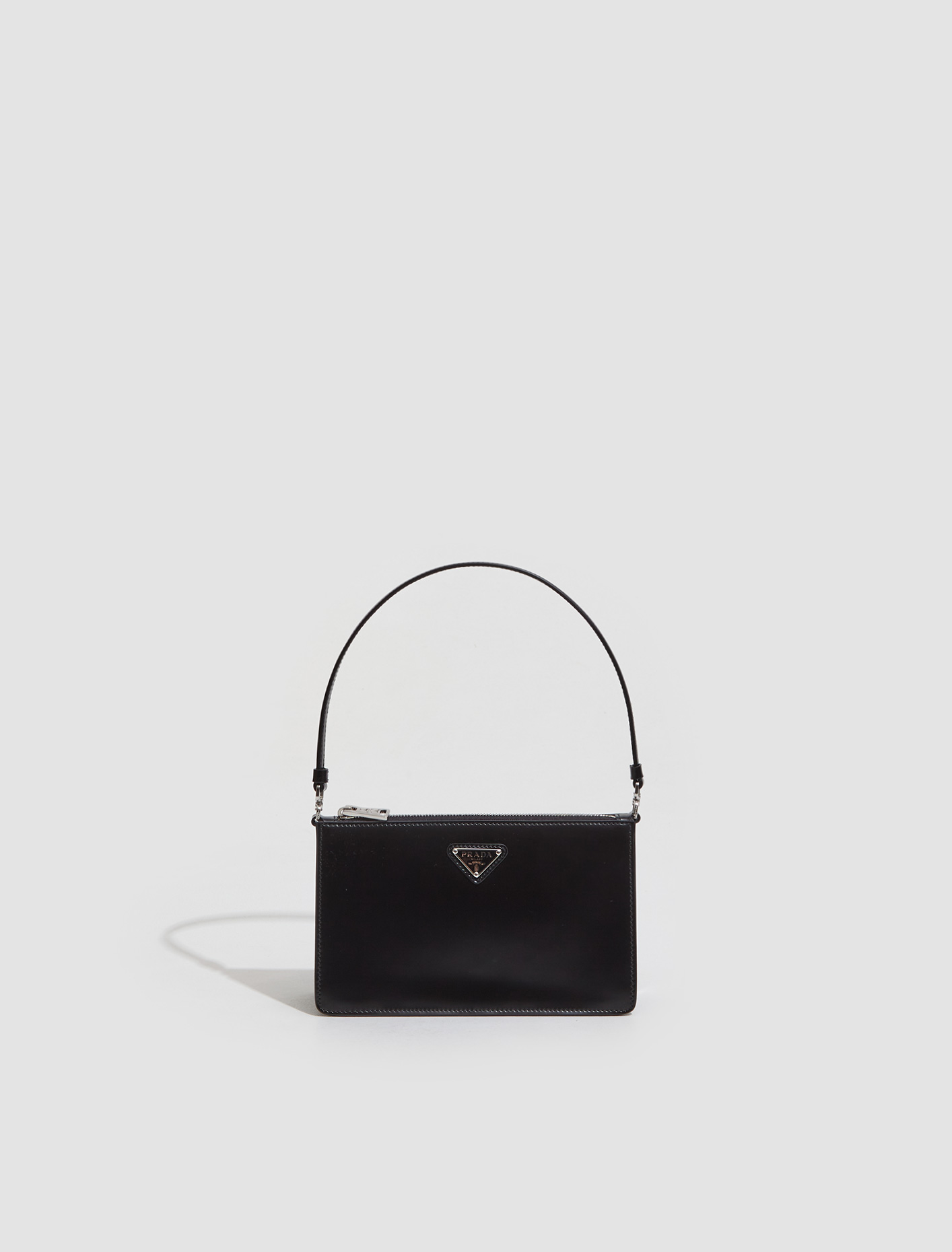 Prada Brushed Leather Mini-Bag in Black | Voo Store Berlin | Worldwide  Shipping