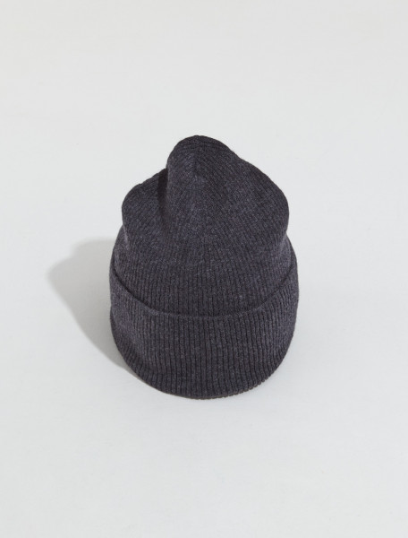 Our Legacy - Knit Hat in Anthracite Melange Wool - A4238KA