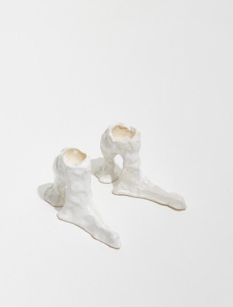 HHEELS WHITE HOT LEGS HIGH HEEL CANDLE HOLDERS IN WHITE