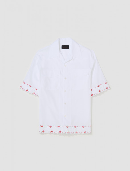 Simone Rocha - Beaded Signature Sleeve Shirt in White - 5230B_1025