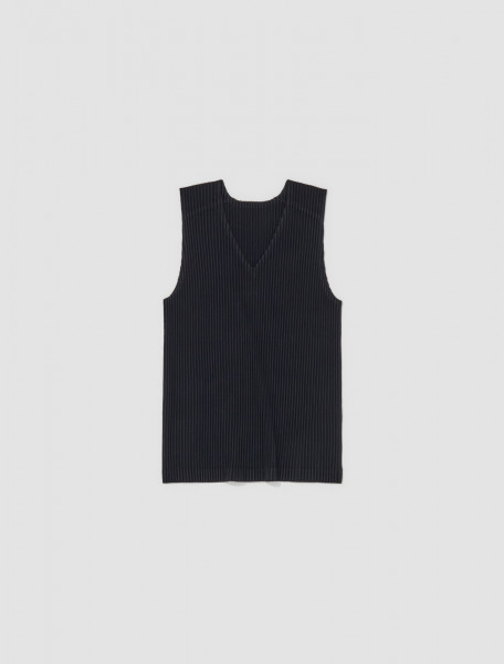 HOMME PLISSÉ Issey Miyake - Pleated Vest in Black - HP39JE410-15