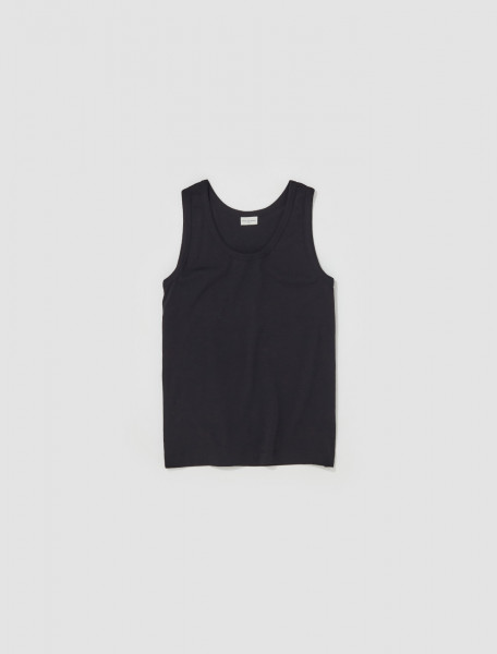 Helio Fitted Tank Top in Black