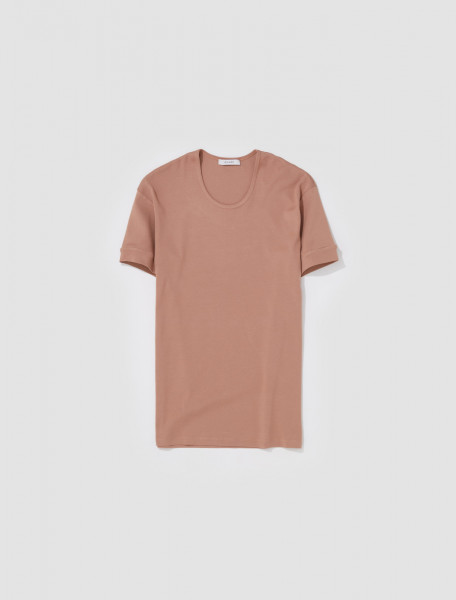 Lemaire - Ribbed T-Shirt in Raw Umber - TO1027 LJ060