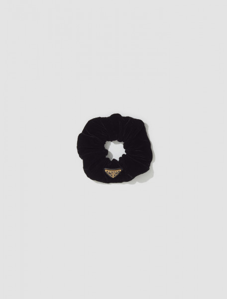 Prada - Velvet Scrunchie in Black - 1IF015_068_F0002