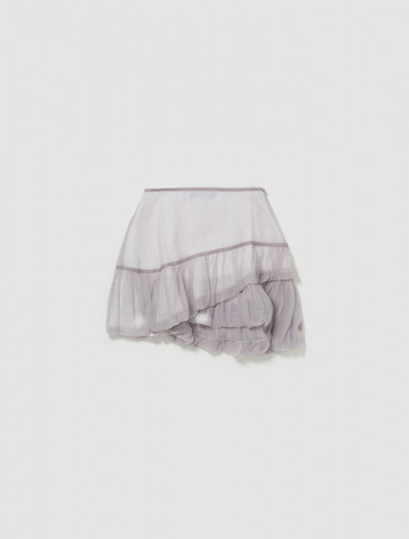 KIKO KOSTADINOV - Lozen Gathered Skirt in Cloud Grey - KKWSS24SK03-61