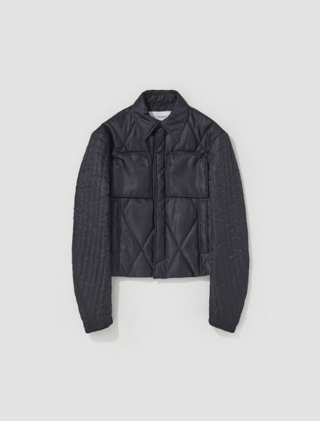 TRUSSARDI   QUILTED JACKET IN BLACK   52S00813 1T006172