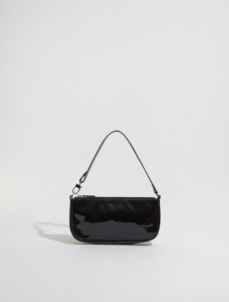 By Far - Rachel Patent Leather Bag in Black - 18FWRCLVBLPMED