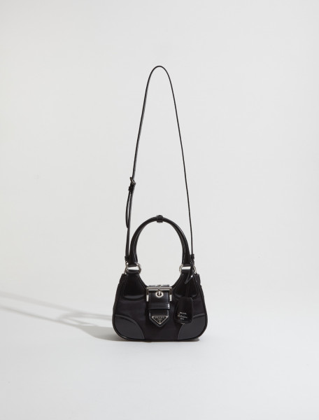 Prada - Moon Re-Nylon & Leather bag in Black - 1BA381_ R789_F0002