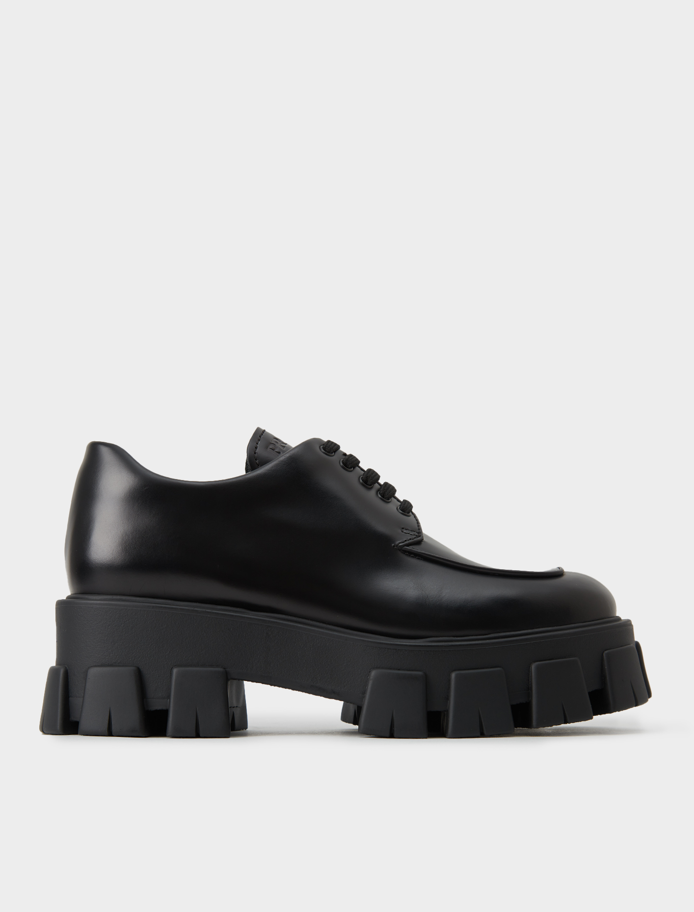 Prada Laced Shoe in Black | Voo Store 