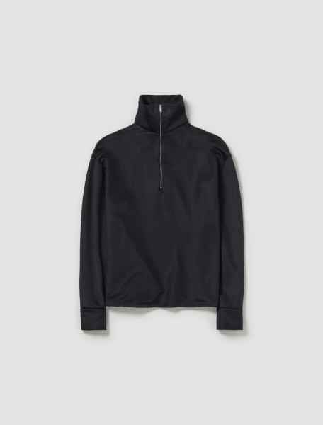 Jil Sander - Zip-Up Sweatshirt in Black - J02GU0107