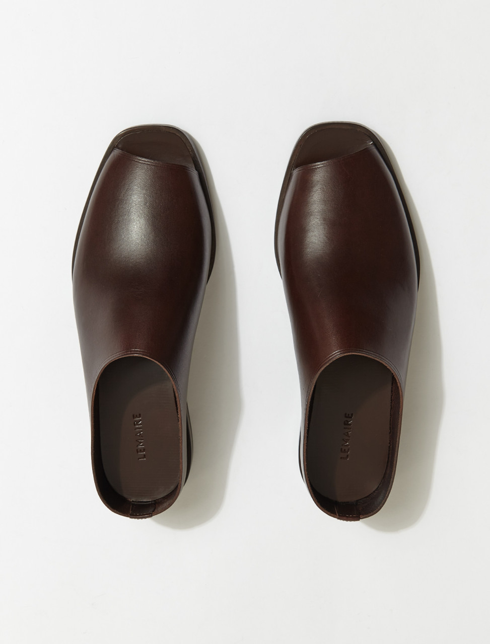 Lemaire Flat Mules in Midnight Brown | Voo Store Berlin | Worldwide ...