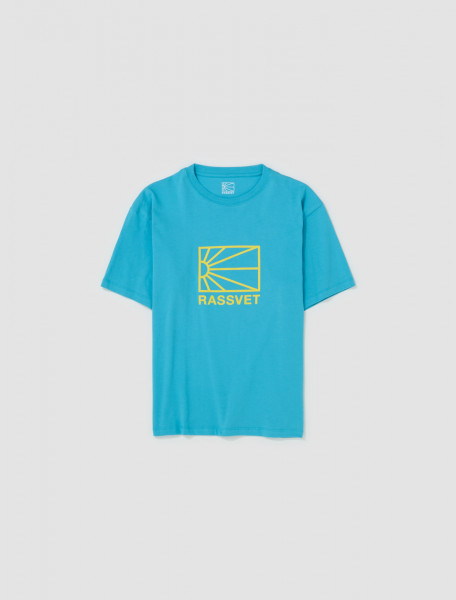 RASSVET - Big Logo T-Shirt in Blue - PACC13T001_3