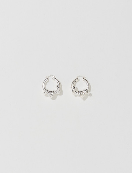 Jil Sander - Massive Knot Earrings in Silver - J11VG0032_J12003_045