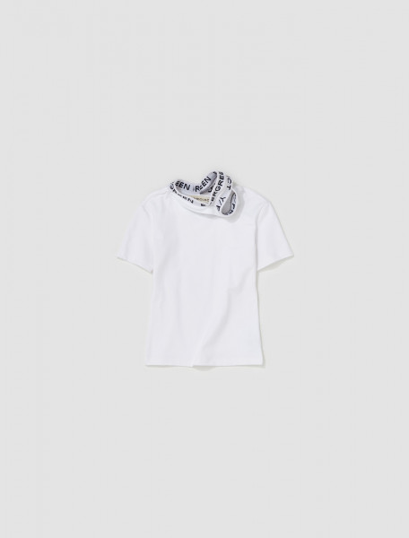 Y Project - Triple Collar Fitted T-Shirt in White - WTS53-S25