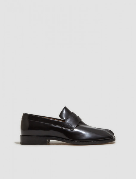 Maison Margiela - Tabi Brushed Leather Loafers in Black - S57WR0056-PS679-T8013