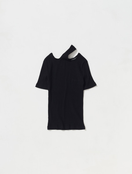 Y PROJECT DOUBLE COLLAR T SHIRT IN BLACK   TS69 S22 J30 BLACK